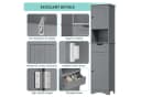 Bealife Hochschrank 170/170.6cm Badezimmerschrank Weiß Bild 5