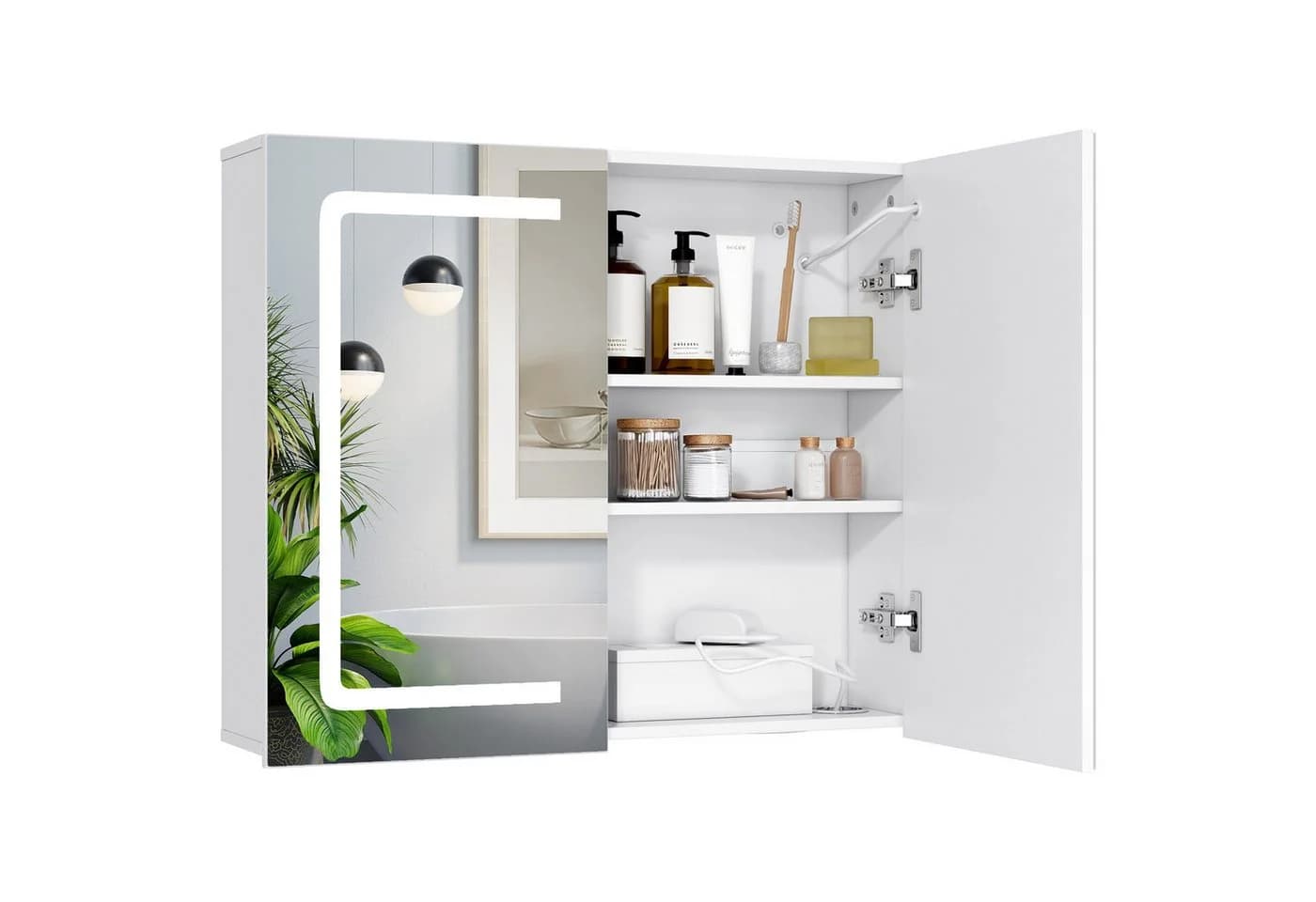 Bealife Spiegelschrank mit LED-Beleuchtung Weiß - Bild 2
