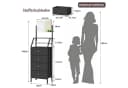 OYRREU Schminkschrank mit Spiegel 4 Stoffschubladen 147 cm Kommode Bild 1