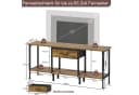 OYRREU TV-Schrank 120cm Braun LED-Beleuchtung App-gesteuert Bild 1