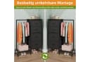 OYRREU Kinderkleiderschrank 3-in-1 Kommode mit Kleiderstange & Schuhregal Bild 5