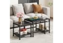 OYRREU Couchtisch stapelbarer Satztisch Set Schwarz Metall Bild 2