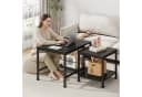 OYRREU Couchtisch stapelbarer Satztisch Set Schwarz Metall Bild 4