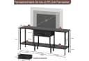 OYRREU TV-Board 120cm Schwarz mit LED-Beleuchtung & USB Bild 1