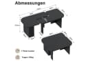 OYRREU Modulares Couchtisch-Set 2-tlg. Schwarz Holzoptik Bild 1