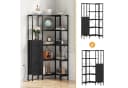 OYRREU Mehrzweckregal 10 Fächer & 3 Schubladen Industrial Schwarz Bild 5
