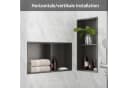 SaniteModar Duschnische Edelstahl Grau Schwarz Silber 60x30x10 cm Bild 3