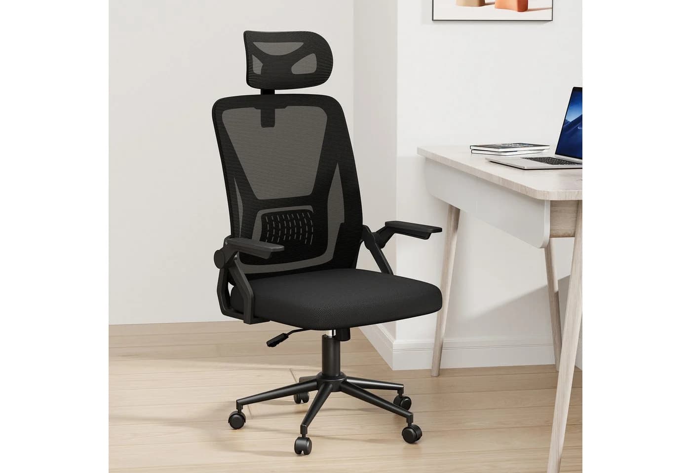 ZAISZE Bürostuhl Ergonomisch Höhenverstellbar mit Wippfunktion