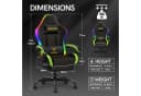 ZAISZE Gaming-Stuhl mit LED Lichtleiste Grün Bild 1