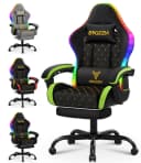 ZAISZE Gaming-Stuhl mit LED Lichtleiste Grün Bild 2