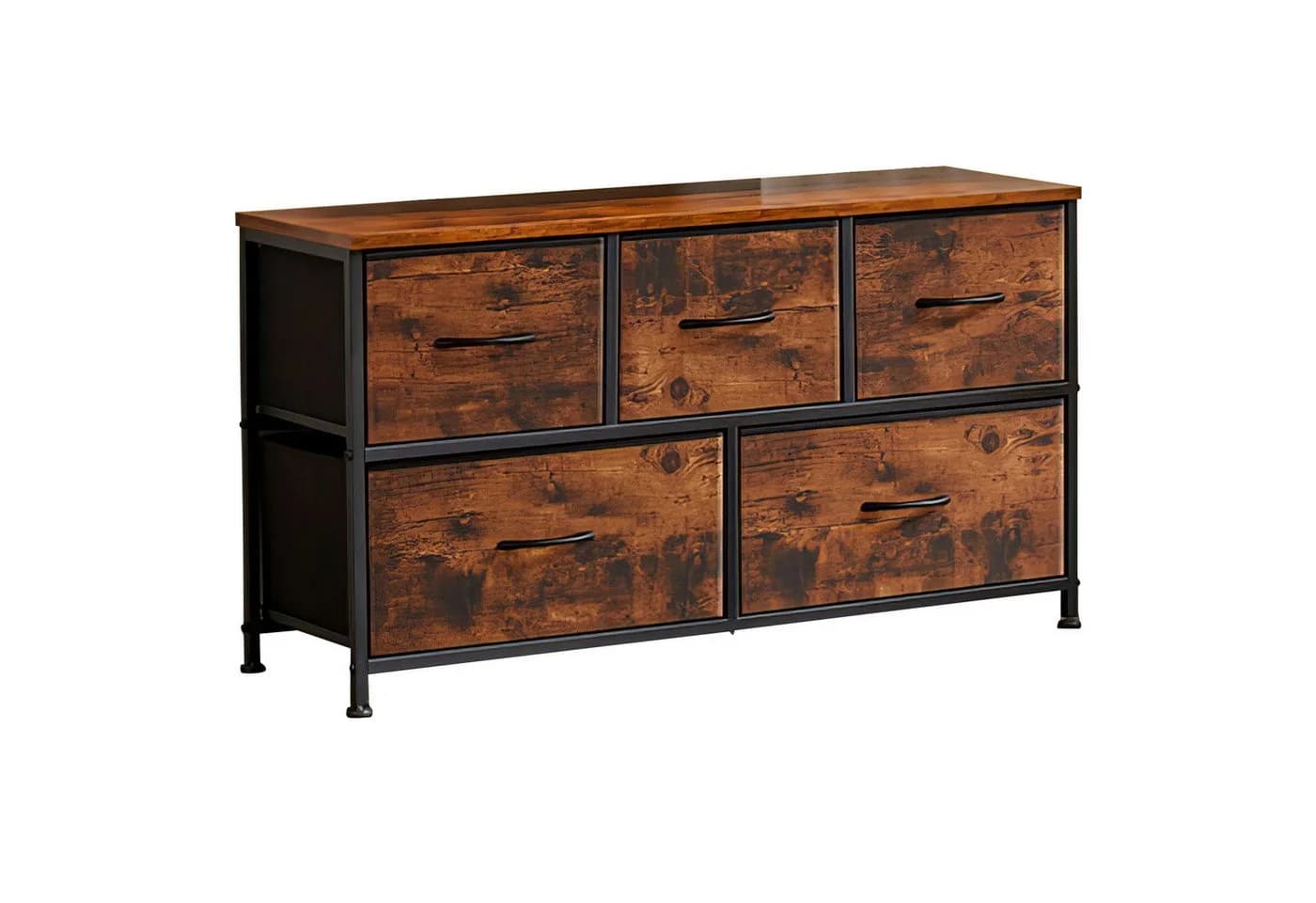 SURFOU Schubkastenkommode Kommode mit 5 Schubladen Sideboard Mehrzweckschrank Schubladenschrank - Bild 2