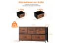 SURFOU Schubkastenkommode Kommode mit 5 Schubladen Sideboard Mehrzweckschrank Schubladenschrank Bild 3
