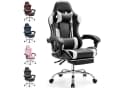 DUMOS Gaming-Stuhl Ergonomischer Bürostuhl mit Fußstütze und Kunstleder Bild 2