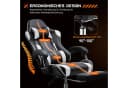 DUMOS Gaming-Stuhl Ergonomischer Bürostuhl mit Fußstütze und Kunstleder Bild 4