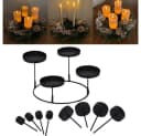 Online-Fuchs Kerzenständer 3 in 1 Metall Schwarz 20 cm Bild 2