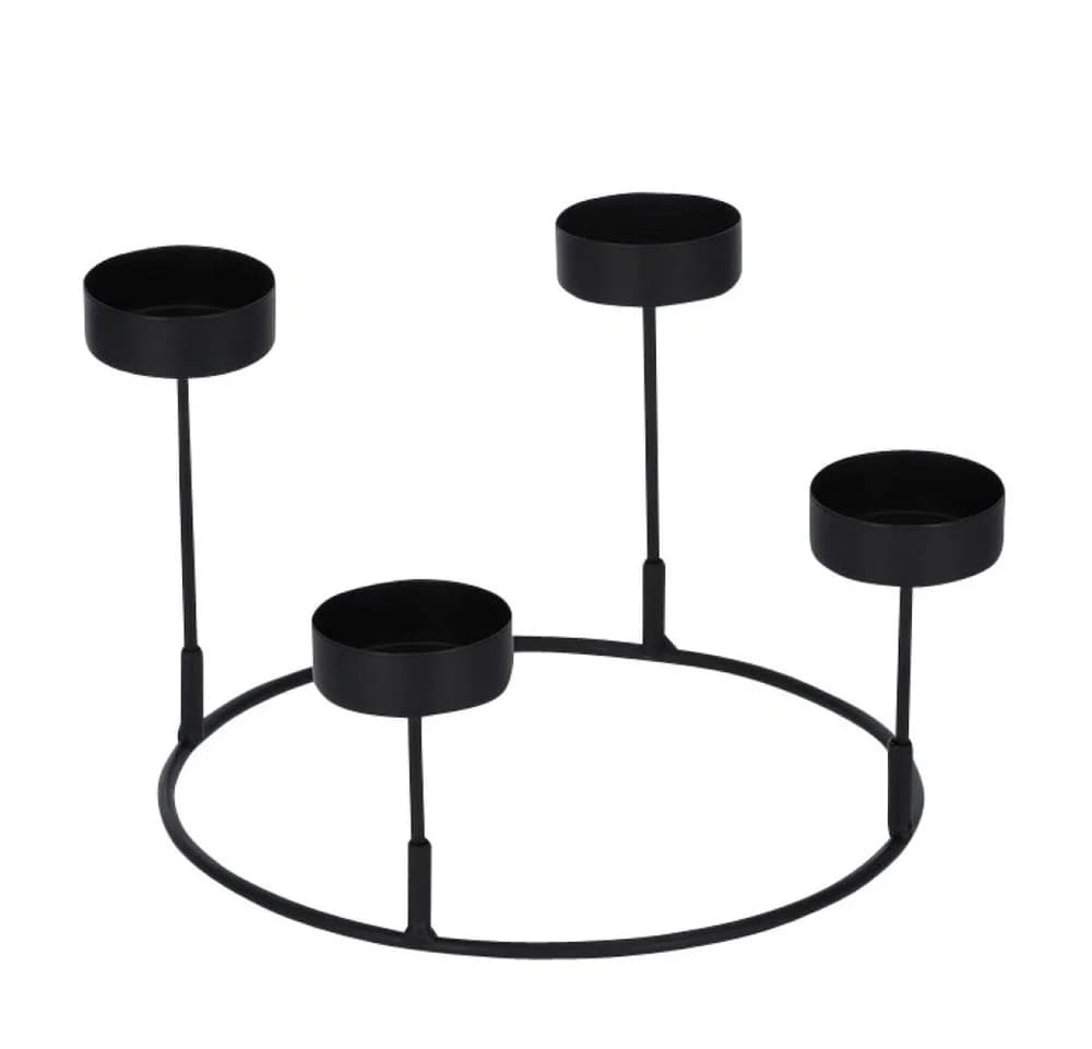 Online-Fuchs Kerzenständer 3 in 1 Metall Schwarz 20 cm - Bild 3