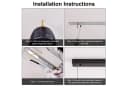 POPOLIC LED Pendelleuchte Esstisch 150cm Dimmbar Schwarz Bild 5