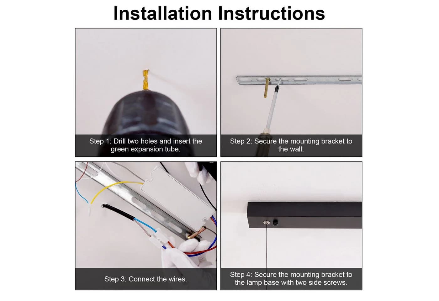 POPOLIC LED Pendelleuchte Esstisch 150cm Dimmbar Schwarz - Bild 5