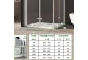 AmuseVera Eckdusche 70x70 cm Faltbar Duschabtrennung Chrome Bild 4