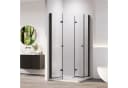 AmuseVera Eckdusche 70x70 cm Faltbar Schwarz Bild 1