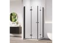 AmuseVera Eckdusche 70x70 cm Faltbar Schwarz Bild 2