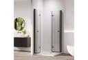AmuseVera Eckdusche 70x70 cm Faltbar Schwarz Bild 3