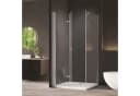 AmuseVera Eckdusche Faltbar 70x70cm ESG Glas Aluminium Silber Bild 1