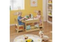 Bealife Kindersitzgruppe mit 2 Stühlen Weiß/Grau umklappbar Bild 1