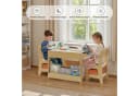 Bealife Kindersitzgruppe mit 2 Stühlen Weiß/Grau umklappbar Bild 4