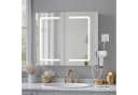 Bealife Spiegelschrank Badezimmerschrank mit LED-Beleuchtung Dreistufiges Ablagefach Bild 3