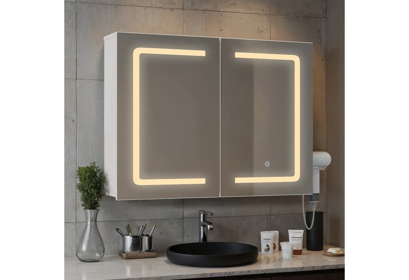 Bealife Spiegelschrank Badezimmerschrank mit LED-Beleuchtung - Bild 2