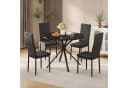 Bealife Essgruppe 5-tlg. Runder Tisch 100 cm Schwarz Bild 1