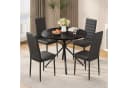 Bealife Essgruppe 5-tlg. Runder Tisch 100 cm Schwarz Bild 2