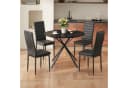 Bealife Essgruppe 5-tlg. Runder Tisch 100 cm Schwarz Bild 3