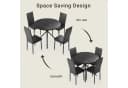 Bealife Essgruppe 5-tlg. Runder Tisch 100 cm Schwarz Bild 4