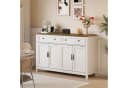 Bealife Sideboard Küchenschrank mit Arbeitsplatte, Weiß, 4 Türen, 2 Schubladen Bild 1