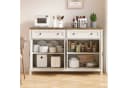Bealife Sideboard Küchenschrank mit Arbeitsplatte, Weiß, 4 Türen, 2 Schubladen Bild 3