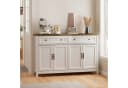 Bealife Sideboard Küchenschrank mit Arbeitsplatte, Weiß, 4 Türen, 2 Schubladen Bild 4