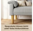 Bealife 2-Sitzer Couch Grau mit Armlehne und Seitentasche Bild 3