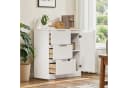 Bealife Kommode Weiß mit 3 Schubladen und Schrank Bild 1