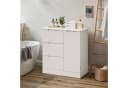 Bealife Kommode Weiß mit 3 Schubladen und Schrank Bild 4