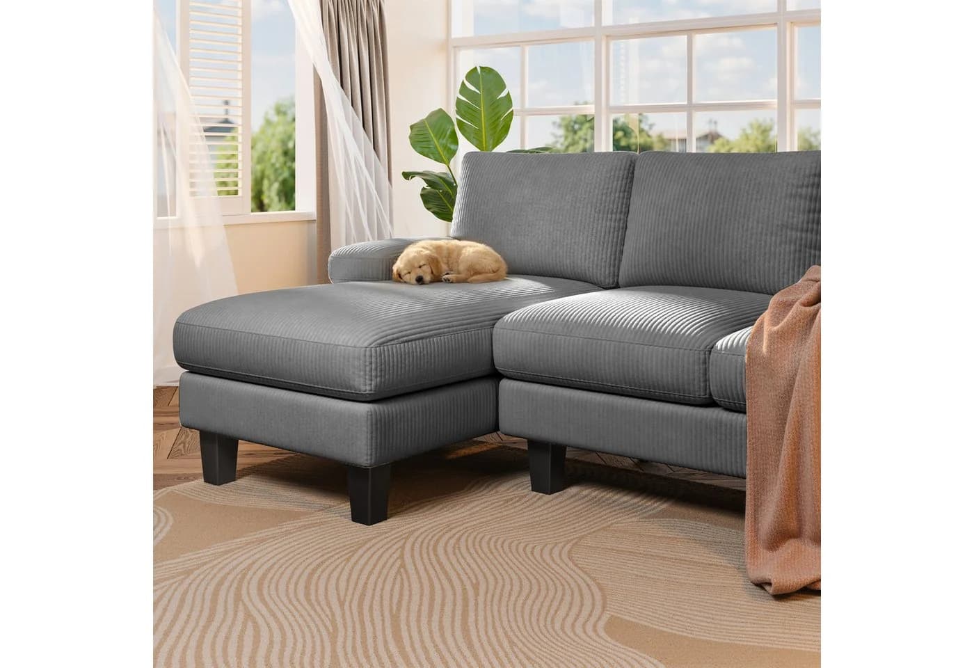 Bealife Ecksofa U-Form 270 cm mit Chaise-Lounges - Bild 5