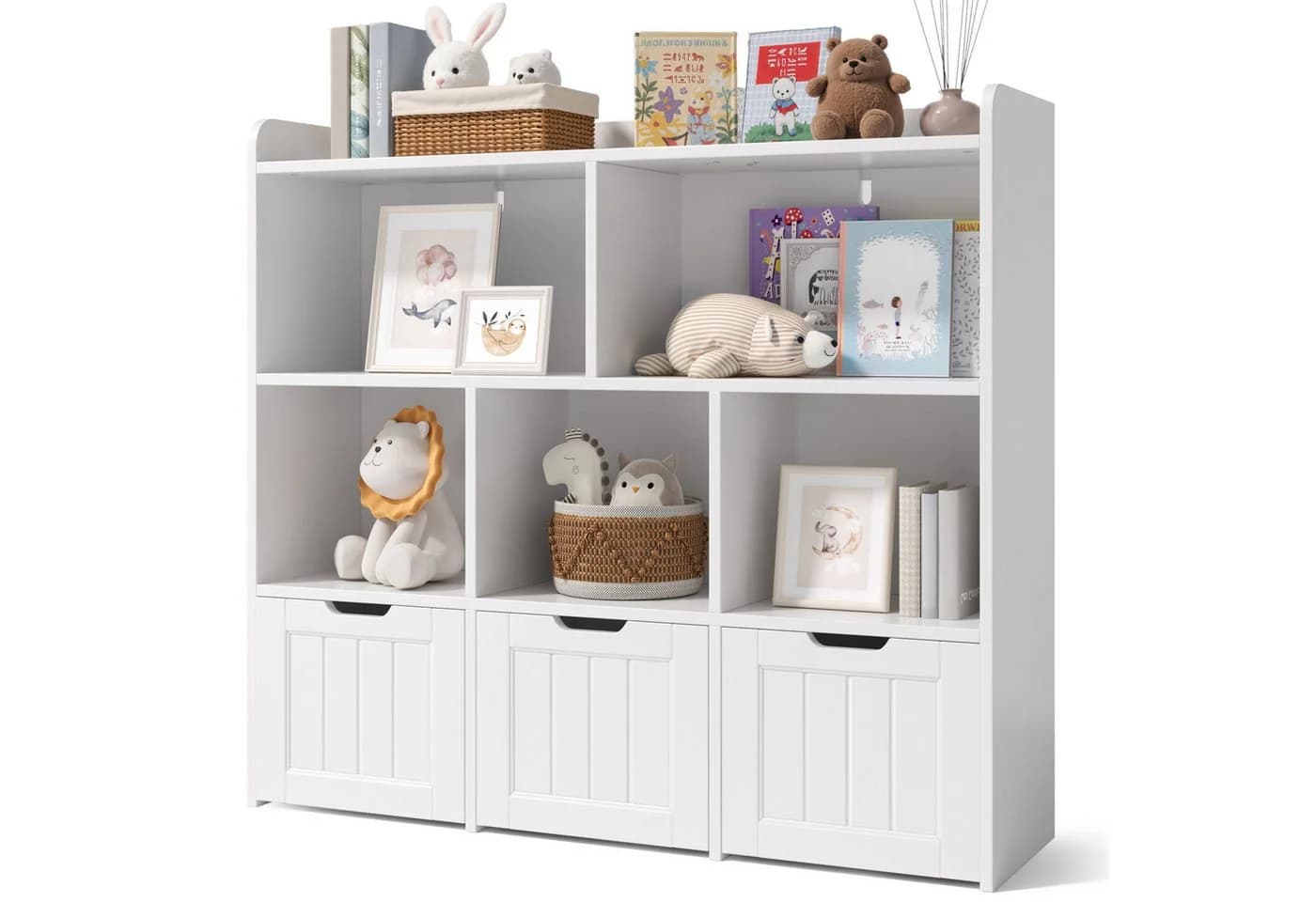 Bealife Kinderregal, Spielzeugschrank mit 3 Schubladen, mit Rollen - Bild 2