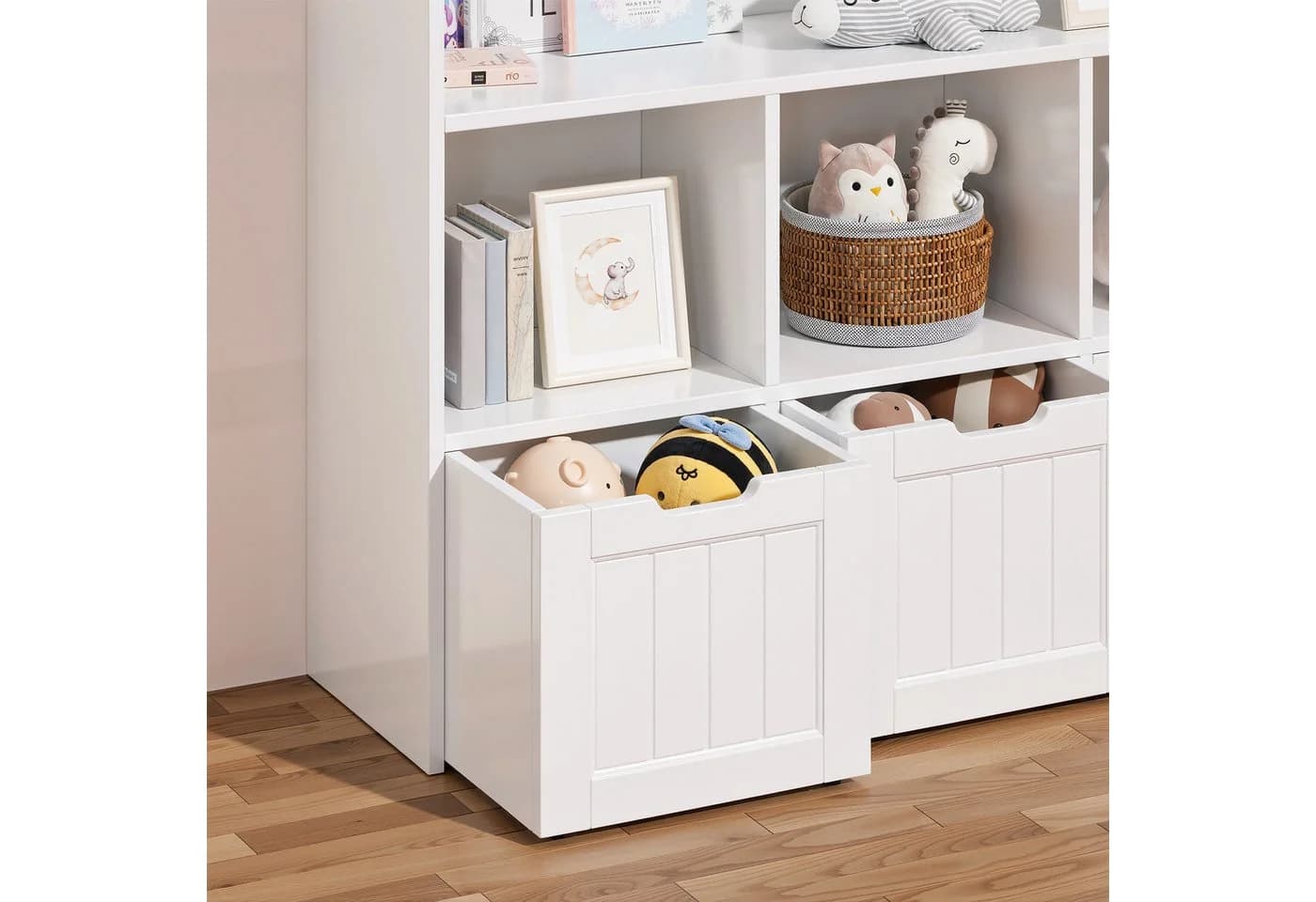 Bealife Kinderregal, Spielzeugschrank mit 3 Schubladen, mit Rollen - Bild 5