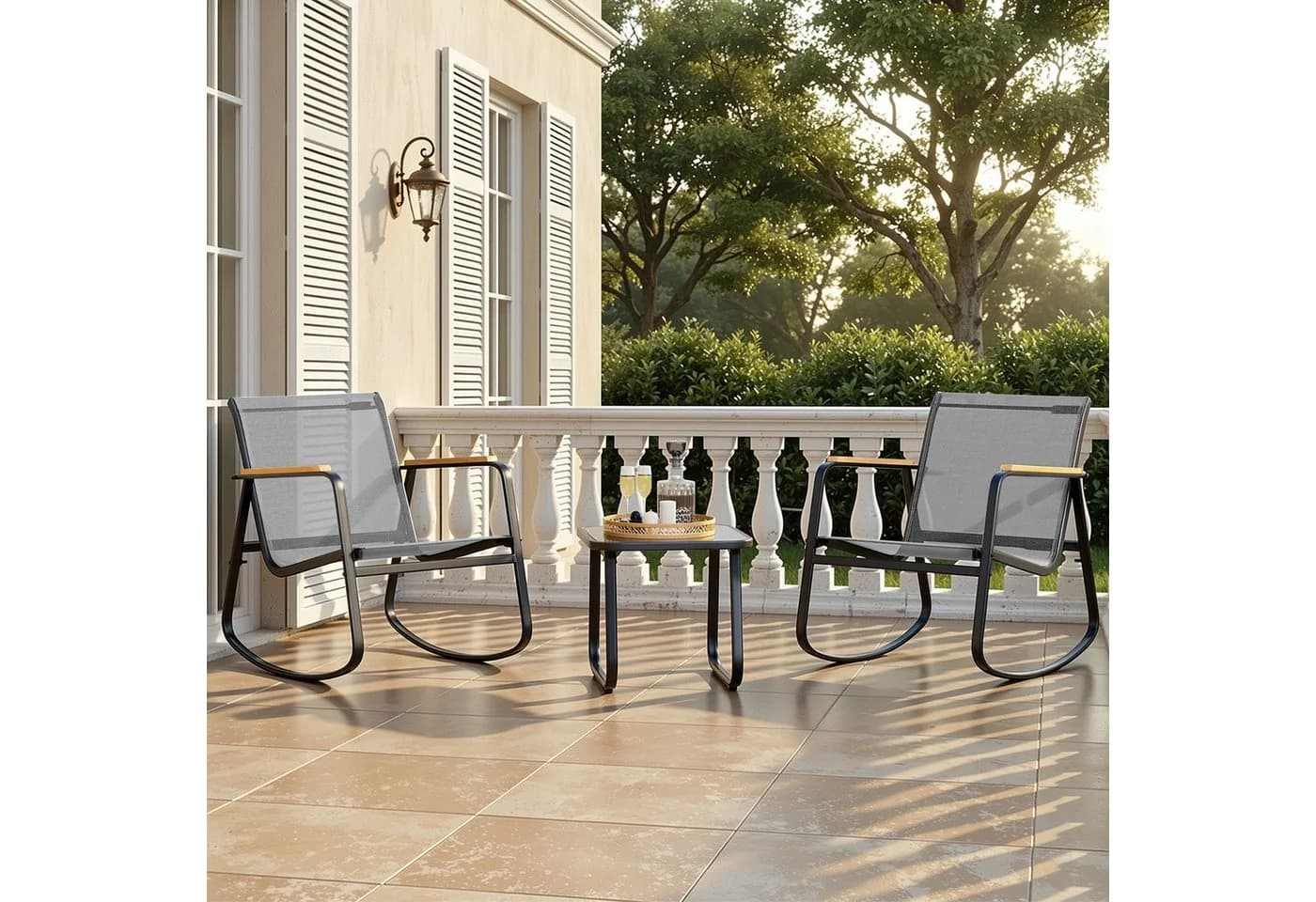 Bealife Balkonset 3-teilig - Gartenmöbel mit Sesseln und Tisch - Bild 3