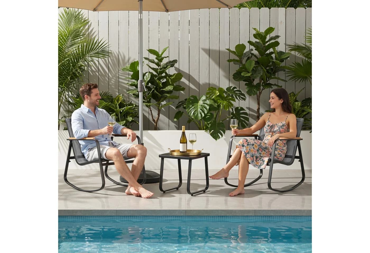 Bealife Balkonset 3-teilig - Gartenmöbel mit Sesseln und Tisch - Bild 4