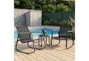 Bealife Balkonset 3-teilig mit 2 Sesseln und Tisch, Schwarz Bild 1