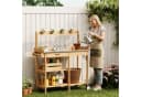 Bealife Garten-Geräteschrank Pflanztisch Braun/Grau mit Schubladen Bild 3