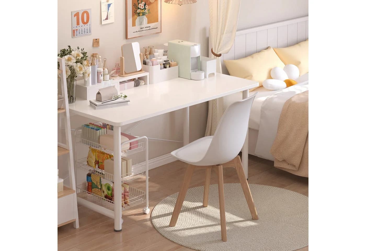 Bealife Esszimmerstuhl Polsterstuhl Set Weiß Modern - Bild 5