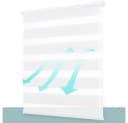 Vkele Doppelrollo Fensterrollo Ohne Bohren Weiß Sonnenschutz Verdunkelnd Bild 3